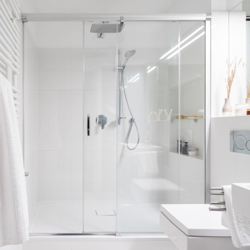Modern Shower with Clear Glass