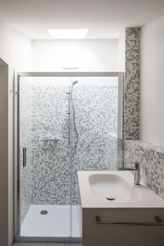 Contemporary Shower with Built-in Niche