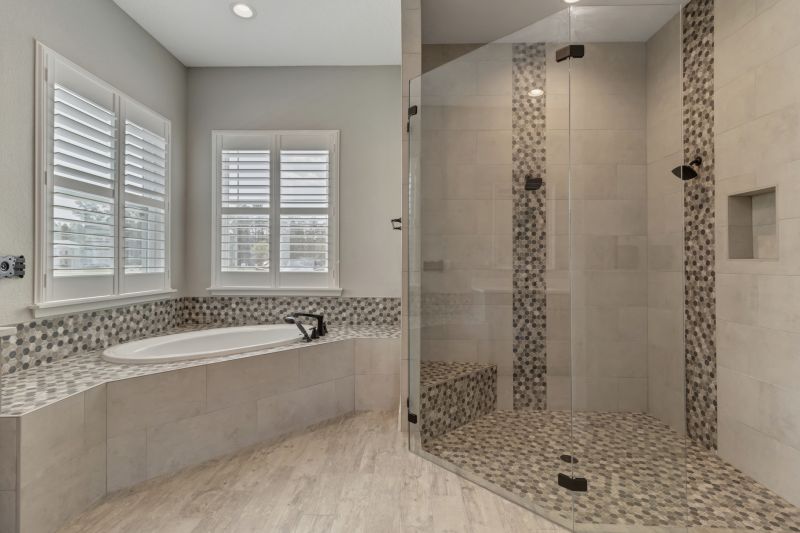 Elegant Shower with Textured Tiles